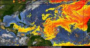 Météo tropicale : Air sec et densité de poussière dans l'air.