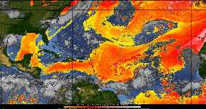 Météo tropicale : Air sec et densité de poussière dans l'air.