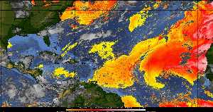 Météo tropicale : Air sec et densité de poussière dans l'air.