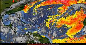 Météo tropicale : Air sec et densité de poussière dans l'air.
