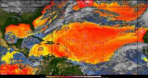 Météo tropicale : Air sec et densité de poussière dans l'air.