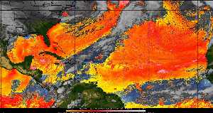 Météo tropicale : Air sec et densité de poussière dans l'air.