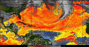 Météo tropicale : Air sec et densité de poussière dans l'air.