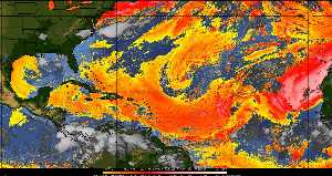 Météo tropicale : Air sec et densité de poussière dans l'air.
