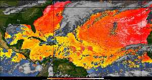 Météo tropicale : Air sec et densité de poussière dans l'air.