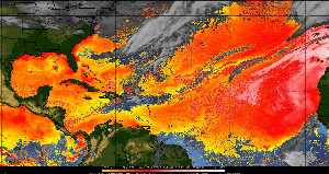 Météo tropicale : Air sec et densité de poussière dans l'air.