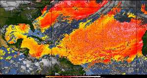 Météo tropicale : Air sec et densité de poussière dans l'air.