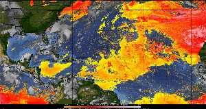 Météo tropicale : Air sec et densité de poussière dans l'air.