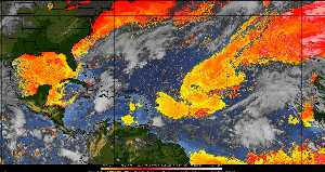 Météo tropicale : Air sec et densité de poussière dans l'air.