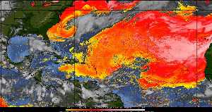 Météo tropicale : Air sec et densité de poussière dans l'air.