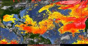Météo tropicale : Air sec et densité de poussière dans l'air.