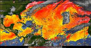 Météo tropicale : Air sec et densité de poussière dans l'air.