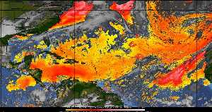 Météo tropicale : Air sec et densité de poussière dans l'air.