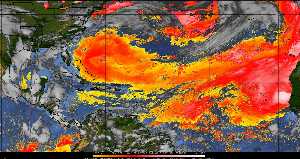 Météo tropicale : Air sec et densité de poussière dans l'air.