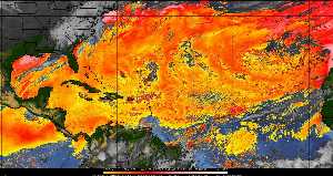 Météo tropicale : Air sec et densité de poussière dans l'air.
