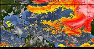 Météo tropicale : Air sec et densité de poussière dans l'air.