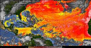 Météo tropicale : Air sec et densité de poussière dans l'air.