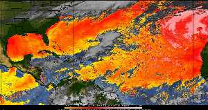 Météo tropicale : Air sec et densité de poussière dans l'air.