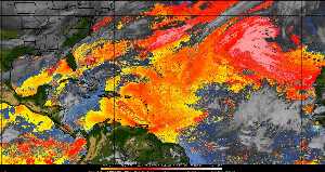 Météo tropicale : Air sec et densité de poussière dans l'air.
