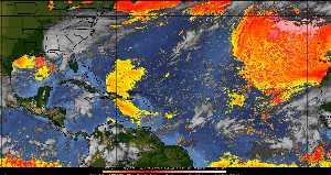 Météo tropicale : Air sec et densité de poussière dans l'air.