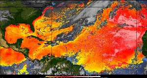 Météo tropicale : Air sec et densité de poussière dans l'air.