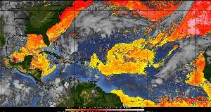 Météo tropicale : Air sec et densité de poussière dans l'air.