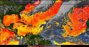 Météo tropicale : Air sec et densité de poussière dans l'air.