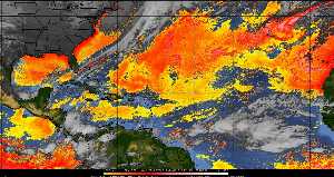 Météo tropicale : Air sec et densité de poussière dans l'air.