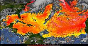 Météo tropicale : Air sec et densité de poussière dans l'air.