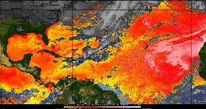 Météo tropicale : Air sec et densité de poussière dans l'air.