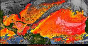 Météo tropicale : Air sec et densité de poussière dans l'air.