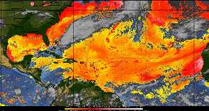 Météo tropicale : Air sec et densité de poussière dans l'air.