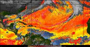 Météo tropicale : Air sec et densité de poussière dans l'air.