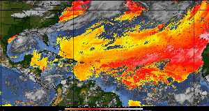 Météo tropicale : Air sec et densité de poussière dans l'air.