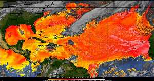 Météo tropicale : Air sec et densité de poussière dans l'air.