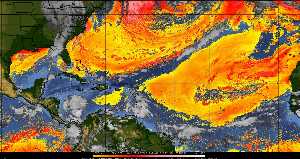 Météo tropicale : Air sec et densité de poussière dans l'air.