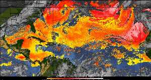 Météo tropicale : Air sec et densité de poussière dans l'air.