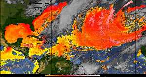 Météo tropicale : Air sec et densité de poussière dans l'air.