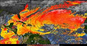 Météo tropicale : Air sec et densité de poussière dans l'air.