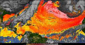 Météo tropicale : Air sec et densité de poussière dans l'air.