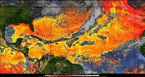 Météo tropicale : Air sec et densité de poussière dans l'air.