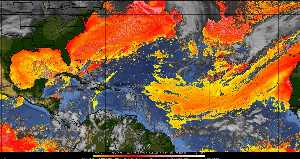 Météo tropicale : Air sec et densité de poussière dans l'air.