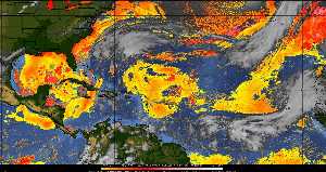 Météo tropicale : Air sec et densité de poussière dans l'air.