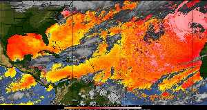 Météo tropicale : Air sec et densité de poussière dans l'air.