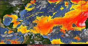 Météo tropicale : Air sec et densité de poussière dans l'air.