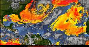 Météo tropicale : Air sec et densité de poussière dans l'air.