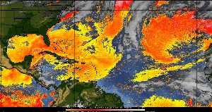 Météo tropicale : Air sec et densité de poussière dans l'air.