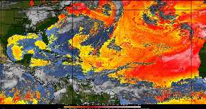 Météo tropicale : Air sec et densité de poussière dans l'air.