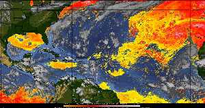 Météo tropicale : Air sec et densité de poussière dans l'air.