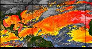 Météo tropicale : Air sec et densité de poussière dans l'air.